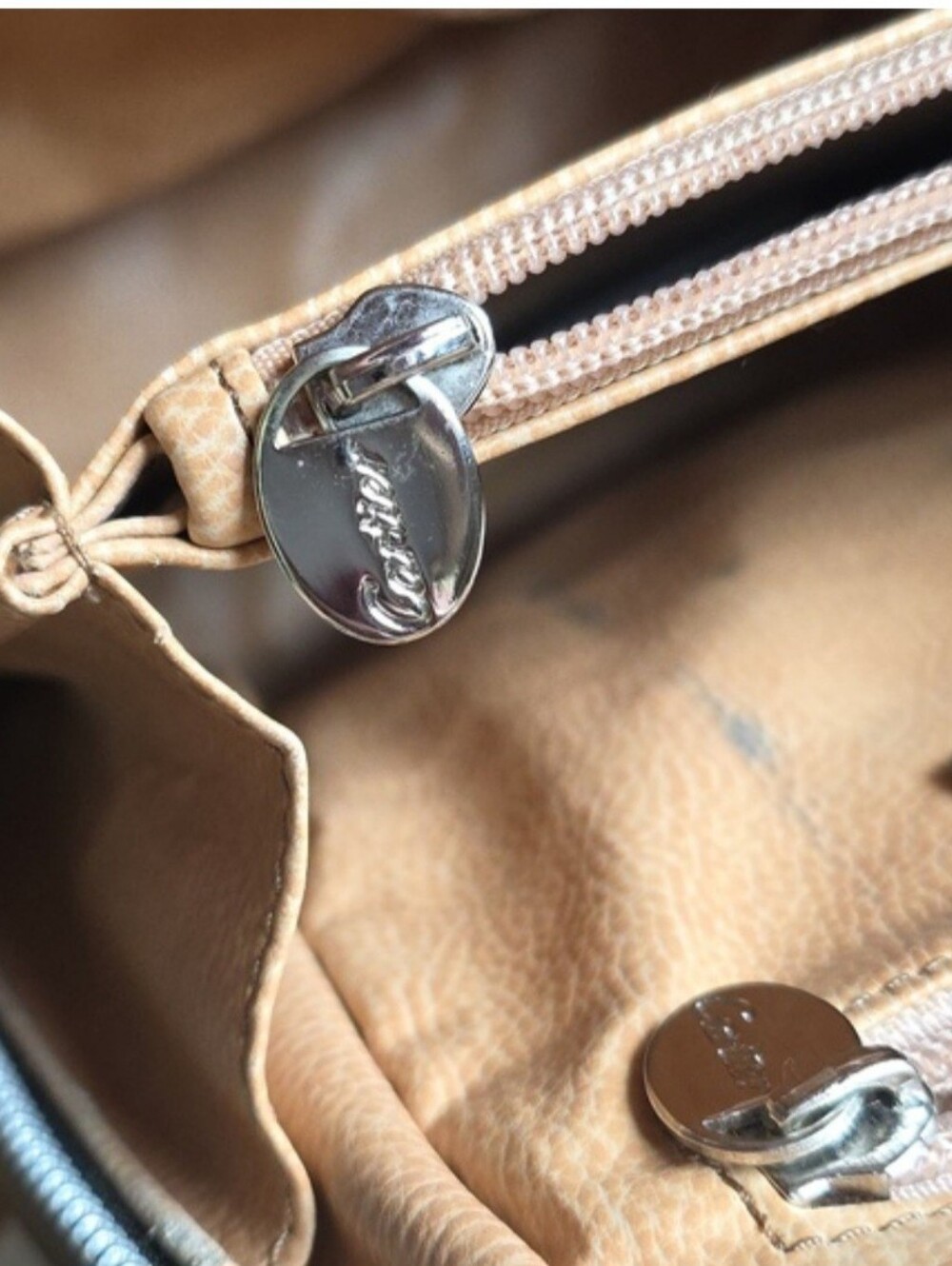 Cartier Black Leather Backpack with Gold Accent - Picture 7 of 15
